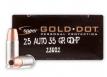 Speer Ammo 23602GD Gold Dot Personal Protection 25 Automatic Colt Pistol (ACP) 35 GR Hollow Point 20 Bx/ 10 Cs