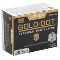 Main product image for Speer Gold Dot Personal Protection Hollow Point 45 ACP Ammo 20 Round Box