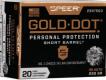 Speer Ammo .45 ACP Gold Dot Personal Protection 230 GR Hollow Point 20 Bx/ 10 Cs