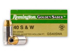 Remington Golden Saber Jacketed Hollow Point 40 S&W Ammo 20 Round Box - 2
