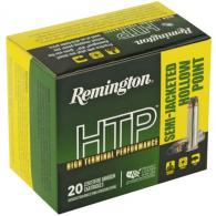 Remington HTP Handgun Ammunition 38 Spl+P 125 gr SJHP 945 fps 20/ct - RTP38S21A Remington HTP Handgun Ammunition 38 Spl+P 125 gr SJHP 945 fps 20/ct - RTP38S21A