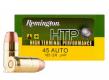Remington HTP Jacketed Hollow Point 45 ACP Ammo 185 gr 20 Round Box - 2