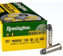 Remington Ammunition Performance WheelGun .357 MAG 158 gr Lead Semi-Wadcutter (LSWC) 50 Bx/ 10 Cs - 22223