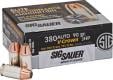 Main product image for Sig Sauer Elite Performance V-Crown .380 ACP (ACP) 90 GR Jacketed Hollow Point 50 Bx/ 20 Cs