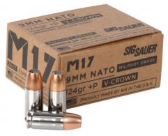 Main product image for Sig Sauer Elite Performance V-Crown 9mm 124 GR Jacketed Hollow Point 20 Bx/ 10 Cs