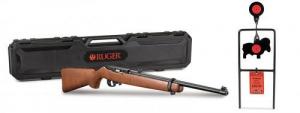 Ruger 10/22 Carbine Package 22LR 18.5" Blue, Wood Stock, 10+1, w/Target & Case - 31128 Ruger 10/22 Carbine Package 22LR 18.5" Blue, Wood Stock, 10+1, w/Target & Case - 31128