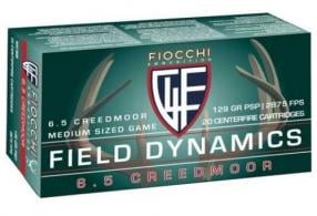 Fiocchi Field Dynamics 6.5 Creedmoor 129 gr Pointed Soft Point (PSP) 20 Bx/ 10 Cs - 65CMB Fiocchi Field Dynamics 6.5 Creedmoor 129 gr Pointed Soft Point (PSP) 20 Bx/ 10 Cs - 65CMB