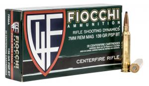 Fiocchi Shooting Dynamics7mm Rem Mag 139 GR Pointed Soft Point (PSP) 20 Bx/ 10 Cs - 7RMA Fiocchi Shooting Dynamics7mm Rem Mag 139 GR Pointed Soft Point (PSP) 20 Bx/ 10 Cs - 7RMA