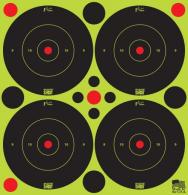 Pro-Shot SplatterShot Self-Adhesive Paper 3" Bullseye Black/Green 12 Per Pack