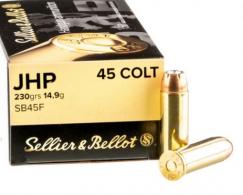 Main product image for Sellier & Bellot Handgun .45 LC 230 GR Jacketed Hollow Point (JHP) 50 Bx/ 12 Cs