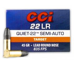 CCI Target & Plinking Quiet-22 22 LR 45gr Lead Round Nose 50rd box CCI Target & Plinking Quiet-22 22 LR 45gr Lead Round Nose 50rd box