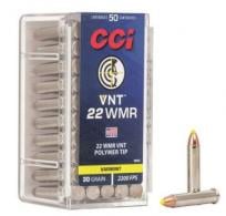 CCI Varmint .22 WMR 30gr Varmint Tipped 50rd Box - 204 CCI Varmint .22 WMR 30gr Varmint Tipped 50rd Box - 204