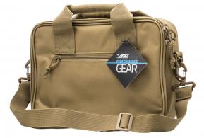 NcStar CPDX2971T VISM Double Pistol Range Bag with Mag Pouches, Loop Fasteners, Zippers, Padding & Tan Finish - CPDX2971T NcStar CPDX2971T VISM Double Pistol Range Bag with Mag Pouches, Loop Fasteners, Zippers, Padding & Tan Finish - CPDX2971T