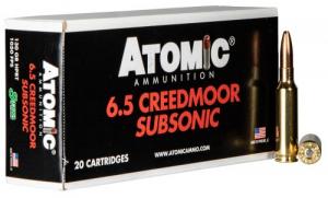 Main product image for Atomic Rifle Subsonic 6.5 Creedmoor 130 gr Sierra MatchKing Hollow Point Boat-Tail 20 Bx/ 10 Cs