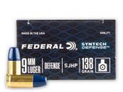 Main product image for Federal Syntech Defense 9mm 138 GR Segmented Jacketed Hollow Point (SJHP) 20 Box