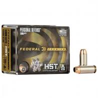 Federal Personal Defense 10mm Auto 200 GR HST Jacketed Hollow Point 20 Bx/ 10 Cs - P10HST1S Federal Personal Defense 10mm Auto 200 GR HST Jacketed Hollow Point 20 Bx/ 10 Cs - P10HST1S