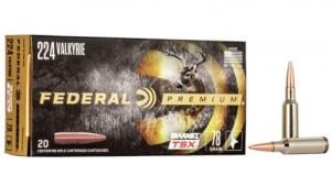 Federal Premium 224 Valkyrie 78 gr Barnes Triple-Shock X 20 Bx/ 10 Cs - P224VLKBTSX1 Federal Premium 224 Valkyrie 78 gr Barnes Triple-Shock X 20 Bx/ 10 Cs - P224VLKBTSX1