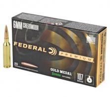Federal Premium Gold Medal Sierra MatchKing Hollow Point Boat Tail 6mm Creedmoor Ammo 20 Round Box - GM6CRDM1 Federal Premium Gold Medal Sierra MatchKing Hollow Point Boat Tail 6mm Creedmoor Ammo 20 Round Box - GM6CRDM1