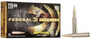 Federal Premium Berger Hybrid Hunter 270 Win 140 gr Berger Hybrid Hunter 20 Bx/ 10 Cs - P270BCH1