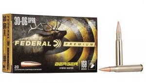 Federal Premium Berger Hybrid Hunter 30-06 Springfield 168 gr Berger Hybrid Hunter 20 Bx/ 10 Cs - P3006BCH1 Federal Premium Berger Hybrid Hunter 30-06 Springfield 168 gr Berger Hybrid Hunter 20 Bx/ 10 Cs - P3006BCH1