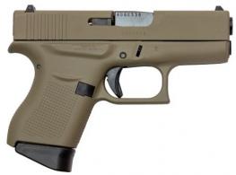 Glock G43 Subcompact 9mm Double Action 3.41 6+1 Flat Dark Earth Polymer - UI4350201CKF Glock G43 Subcompact 9mm Double Action 3.41 6+1 Flat Dark Earth Polymer - UI4350201CKF