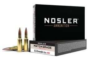 Nosler Match Grade 6.5 Grendel 123 gr Hollow Point Boat-Tail (HPBT) 20 Bx/ 10 Cs - 44501