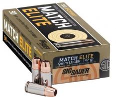 Sig Sauer Elite Match 9mm 147 GR Jacketed Hollow Point 50 Bx/ 20 Cs - E9MMA3COMP50 Sig Sauer Elite Match 9mm 147 GR Jacketed Hollow Point 50 Bx/ 20 Cs - E9MMA3COMP50
