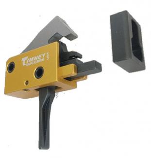 Timney Triggers PCC Trigger AR Platform Black/Gold Single-Stage Straight 2.50-3 lbs