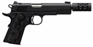 Browning 1911-22 Black Label Suppressor Ready .22 LR  (LR) Single 4.875 10+1 Stippled Buckmark Logo Grips Grip - 051875490