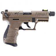 Walther Arms P22Q TAC .22 LR Threaded Barrel 10R 3.4FDE - 5120753