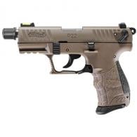 Walther Arms P22Q TAC .22 LR Threaded Barrel 10R 3.4FDE - 5120753 Walther Arms P22Q TAC .22 LR Threaded Barrel 10R 3.4FDE - 5120753