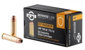 PPU Handgun .357 MAG 158 gr Jacketed Hollow Point (JHP) 50 Bx/ 10 Cs - PPD357