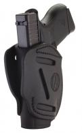 1791 Gunleather 3 Way Stealth Black Leather OWB fits For Glock 42/Ruger LCP/S&W Bodyguard Ambidextrous Hand