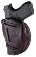 1791 Gunleather 4 Way Signature Brown Leather IWB/OWB 1911 3-4"/Browning Hi Power Right Hand - 4WH1SBRR