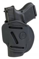 1791 Gunleather 4 Way Stealth Black Leather IWB/OWB For Glock 25-27/29/30/33/48; Ruger LC9/SR9c/SR10/SR22; Sig P225; S&