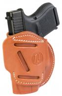 1791 Gunleather 4 Way Classic Brown Leather IWB/OWB For Glock 25-27/29/30/33/48; Ruger LC9/SR9c/SR10/SR22; Sig P225; S& - 4WH3CBRR