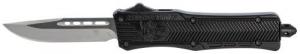 Cobra Tec Knives CTK-1 Small 2.75" Drop Point Plain D2 Steel Black Aluminum Handle OTF - SBCTK1SDNS Cobra Tec Knives CTK-1 Small 2.75" Drop Point Plain D2 Steel Black Aluminum Handle OTF - SBCTK1SDNS