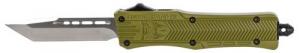 Cobra Tec Knives CTK-1 Small 2.75" Tanto Plain D2 Steel OD Green Aluminum Handle OTF - SODCTK1STNS