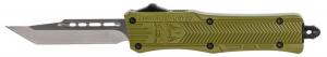 Cobra Tec Knives CTK-1 Small 2.75" Tanto Plain D2 Steel OD Green Aluminum Handle OTF - SODCTK1STNS Cobra Tec Knives CTK-1 Small 2.75" Tanto Plain D2 Steel OD Green Aluminum Handle OTF - SODCTK1STNS