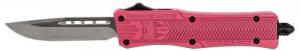 Cobra Tec Knives CTK-1 Small 2.75" Drop Point Plain D2 Steel Pink Aluminum Handle OTF