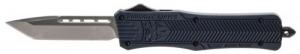 Cobra Tec Knives CTK-1 Medium 3" Tanto Black Plain D2 Steel NYPD Blue Aluminum Handle OTF - MNYCTK1MTNS Cobra Tec Knives CTK-1 Medium 3" Tanto Black Plain D2 Steel NYPD Blue Aluminum Handle OTF - MNYCTK1MTNS