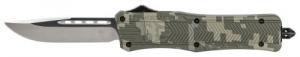 Cobra Tec Knives CTK-1 Medium 3" Drop Point Plain D2 Steel Army DigiCamo Aluminum Handle OTF - MADCCTK1MDNS