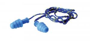 Walker's Corded Foam Ear Plugs 27 dB In The Ear Blue Ear Buds with Blue & Yellow Cord Adult