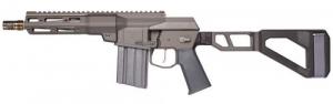 Q LLC Mini Fix 300 Blackout 8" Gray Black SB Tactical Pistol Brace Stock Black Polymer Grip Right Hand