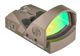 Sig Sauer Electro-Optics Romeo1Pro 1x 30mm Obj 6 MOA Red Dot Flat Dark Earth CR1632 Lithium - SOR1P103 Sig Sauer Electro-Optics Romeo1Pro 1x 30mm Obj 6 MOA Red Dot Flat Dark Earth CR1632 Lithium - SOR1P103