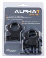 Sig Sauer Electro-Optics Alpha1 Hunting Rings Weaver 1" Extra High Black Matte - SOA10022 Sig Sauer Electro-Optics Alpha1 Hunting Rings Weaver 1" Extra High Black Matte - SOA10022
