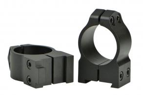 Warne CZ 527 Maxima Dovetail Medium 1 Inch Matte Black Grooved Receiver Ring Set - 1B1M