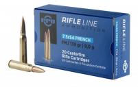 7.5x55 Swiss 165 Grain Boattail Spire Point 20 Per Box