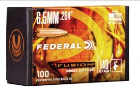 Federal FB264F2 Fusion Component 6.5 Creedmoor .264 140 gr Fusion Soft Point 100 Per Box - FB264F2