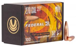 Federal FB277F4 Fusion Component 270 Win .277 150 gr Fusion Soft Point 100 Per Box - FB277F4